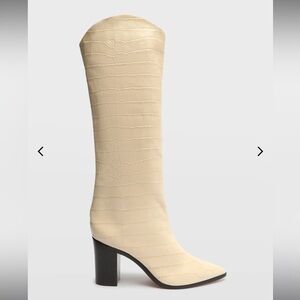 Schutz Maryana Embossed Block Heel Tall Boots